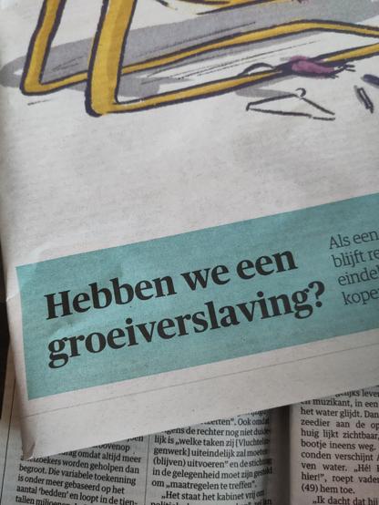 NRC-kop "Hebben we een groeiverslaving?"