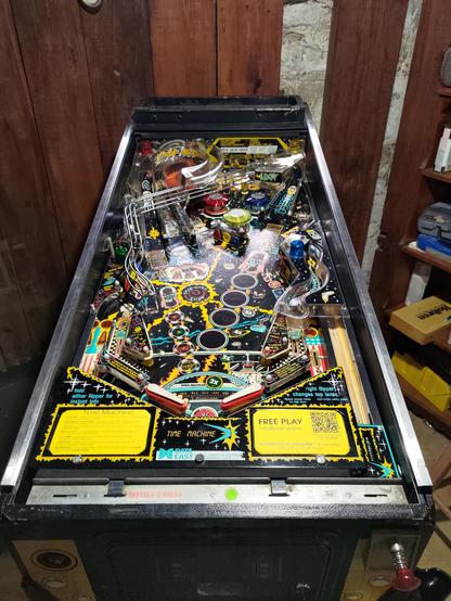 The time machine cabinet with the head removed