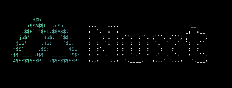 ASCII art of a Nuxt.js logo