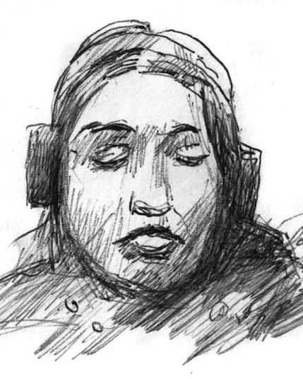 Girl with earphones