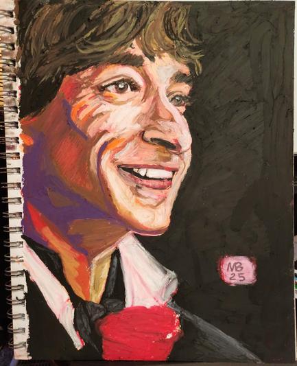 Adrian Brody, The Brothers Bloom. I did not catch his likeness but it was a good practice.