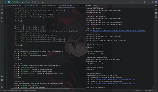 Example code for Waifuvault fortran sdk