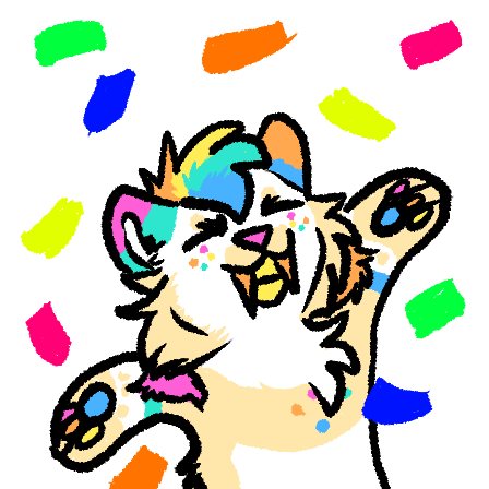 Crunch the birthday cake icecream inspired saber throwing confetti with a cheer