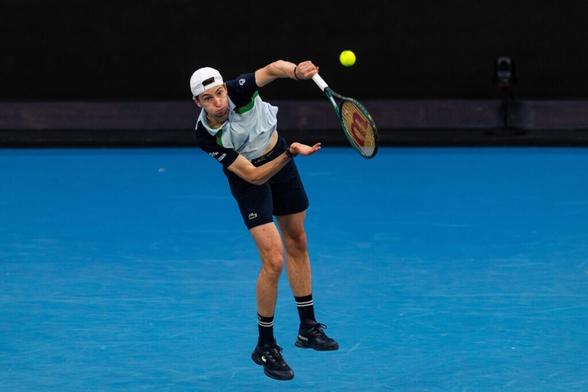 Ugo Humbert in action ahead of the ATP Marseille Open.