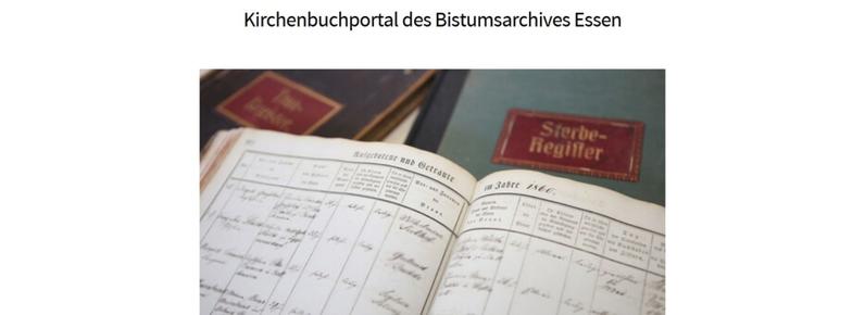 Kirchenbuchportal des Bistum Essen