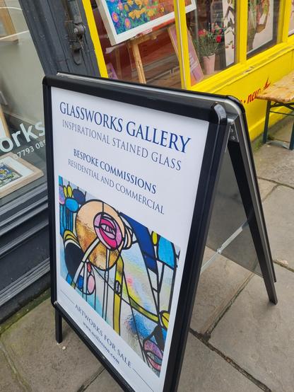 Street sign of Glassworks Gallery