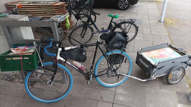Frankenstein mit Croozer Cargo vollbeladen