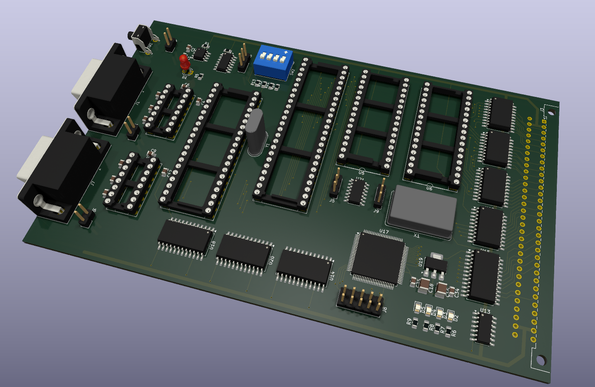 Une vue en 3D du PCB