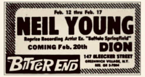 Advert for Neil Young & Crazy Horse play at the “Bitter End”, February 17th 1969.

source https://sugarmtn.org/sm_show.php?show=196902170