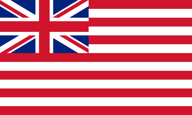East India Company Flag which is similar to the US flag.