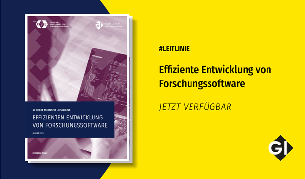 #Leitlinie

Effiziente Entwicklung von Forschungssoftware

jetzt verfügbar