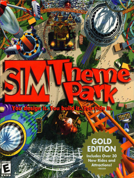 Game cover of the game Sim Theme Park, the US version of the game Theme Park World.