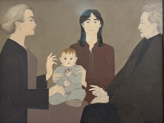 Will Barnet
Beverly 1911 – New York 2012
Four generations, 1984
Oil on canvas, 100 x 130 cm