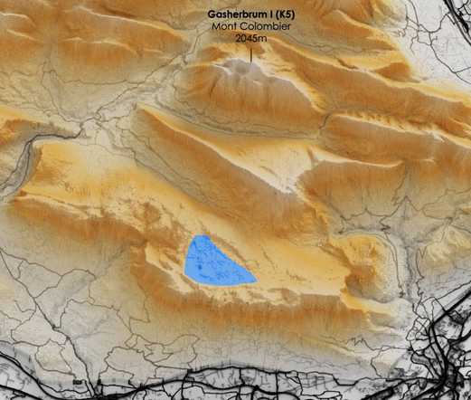 Rendu IGN avec le plateau de La Feclaz - Le Revard - St François de Salles colorisé