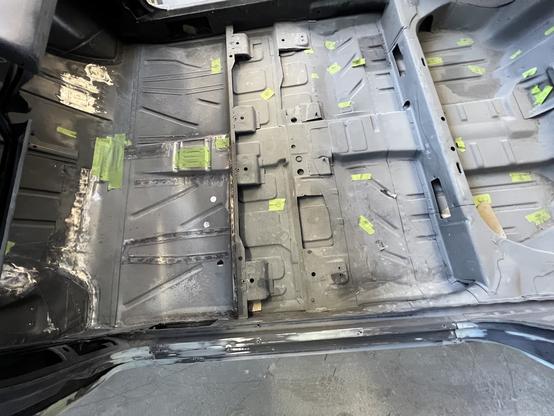 Floor repairs to 1964 Corvair