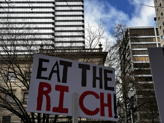 Sign: eat the rich