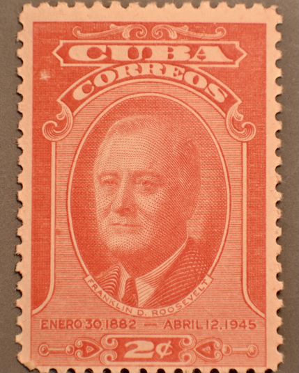 Commemorative Roosevelt stamp from Cuba