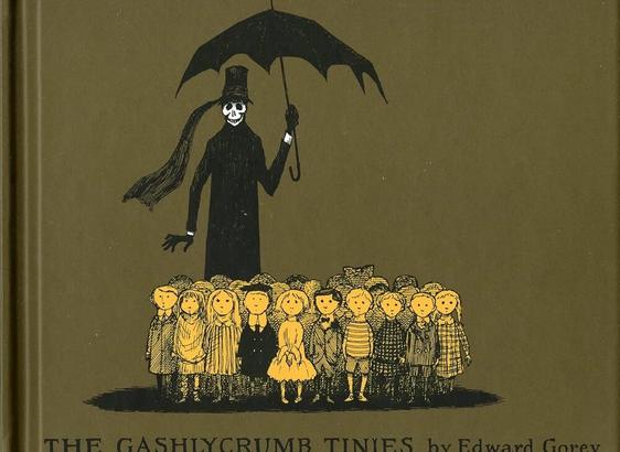 The cover of Edward Gorey's book, The Gashlycrumb Tinies.