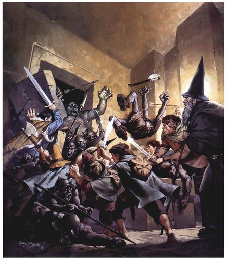 They have a cave troll. Fight in Moria.