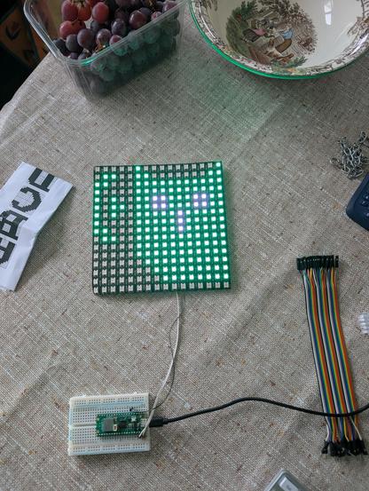 CESI logo on 16x16 neopixel panel
