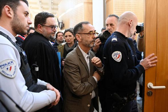 Robert Ménard au tribunal judiciaire de Montpellier, le 18 février 2025. © Photo Sylvain Thomas / AFP