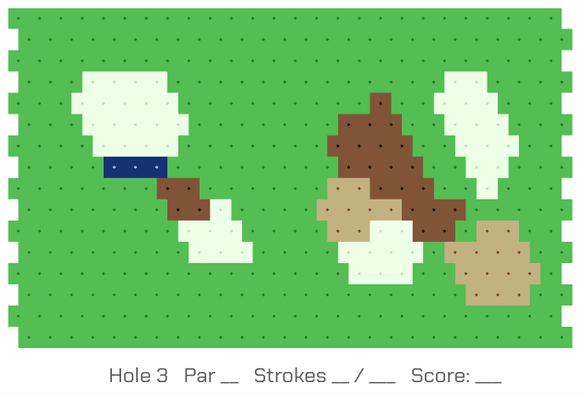Hole 3 of an Hexagonal Golf course