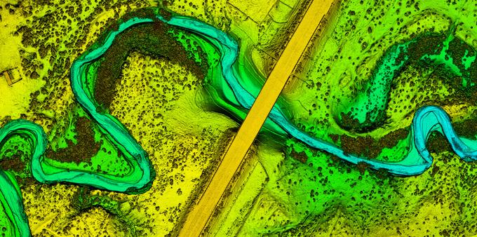 LiDAR example - Laguna Creek, California, USA