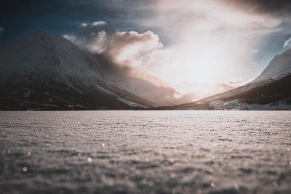 Sunrise over Frozen Fjord