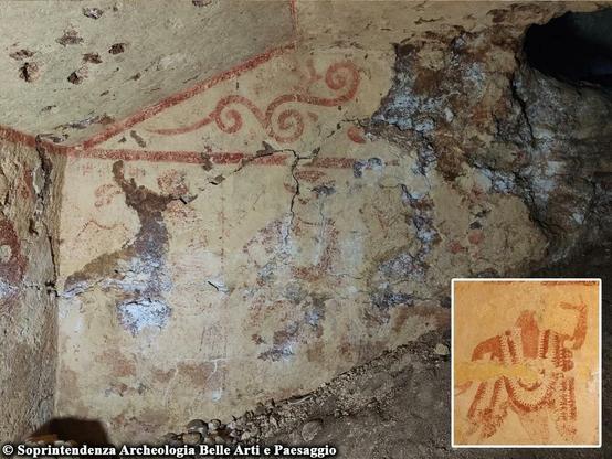 Extraordinary painted tomb discovered in Tarquinia’s Etruscan necropolis in Italy

A painted chamber tomb from the mid-5th century BCE was discovered in the Monterozzi Necropolis of Tarquinia, Italy. The tomb, which was first detected in late 2022 but only recently announced, reveals vibrant wall frescoes depicting scenes of dance and a workshop of artisans. This is the first painted burial with a figurative frieze to be unearthed in Tarquinia in a century...