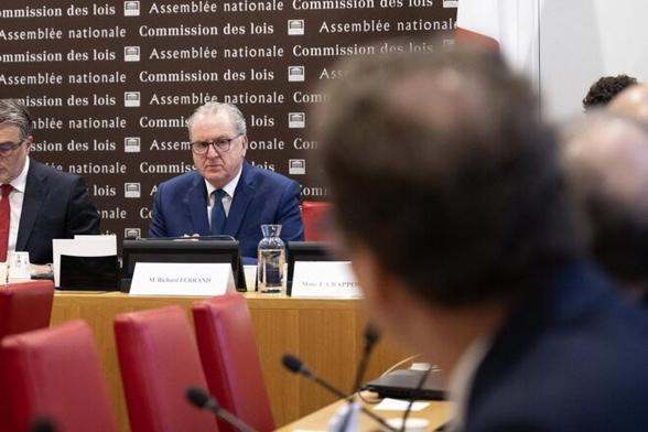Richard Ferrand lors de son audition à l'Assemblée nationale le 19 février 2025. © Photo Eliot Blondet / Abaca