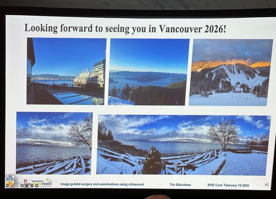 Composite of beautiful winter scenery, title says "Looking forward to seeing you in Vancouver 2026!"