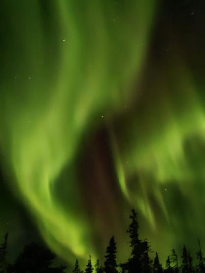 Aurora on night sky