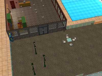 Looks like I was trying to make a grocery store with a patio and a pool.