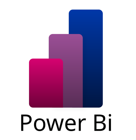 PowerBI desktop icon but the bars are in bi-flag colors. it's  labeled "Power Bi"