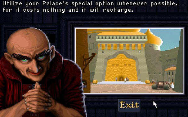 Screenshot of Dune II for the IBM PC, VGA Graphics