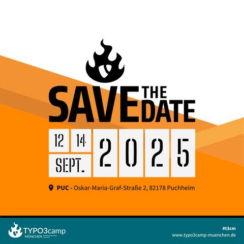 Der Text "Save the date" wird auf dem Bild in moderner Schrift dargestellt. Zusätzlich wird das Datum 12.09.2025 bis 14.09.2025 abgebildet.