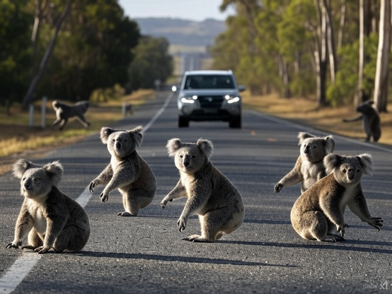 Koala 'dispersal' made with Grok3