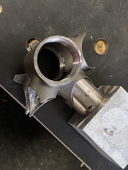Steel tubes as part of a lugged step through bicycle frame 
Showing the bottom bracket shell