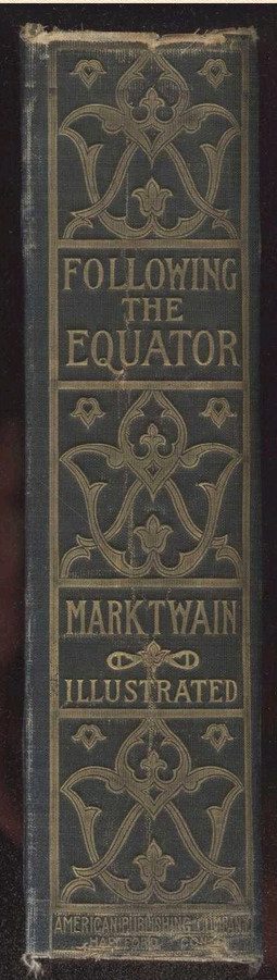 Picture of book spine 
Following the Equator 
Mark Twain