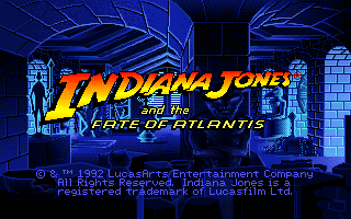 Screenshot from the game "Indiana Jones and the Fate of Atlantis" on PC, with VGA graphics