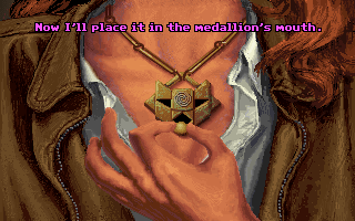 Screenshot from the game "Indiana Jones and the Fate of Atlantis" on PC, with VGA graphics