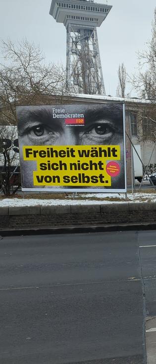 Election poster of German turbo capitalists.