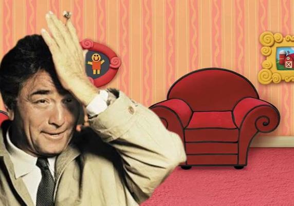 Columbo smacking his forehead on the set of blue's clues.