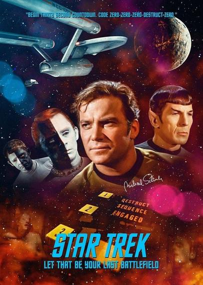 A poster for the Star Trek episode Let That Be Your Last Battlefield.