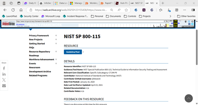 NIST web site from web archives prior to President Musk taking over.