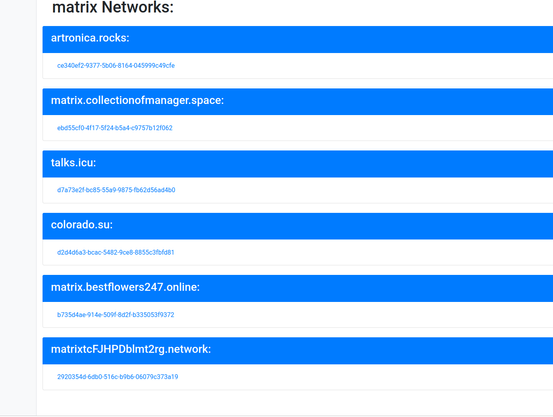 Lists of Matrix server references involved in the Black Basta ransomware group leak. The data has been imported to AIL.