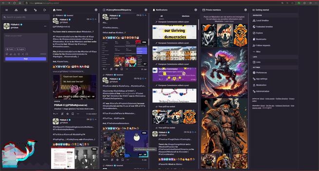 #PSiReN.eu #AdvancedWebInterface v4.3.3+glitch with/without #CollapsedToots, which are #StillQuiteCool... Whether you #LikeIT... #OrNot...