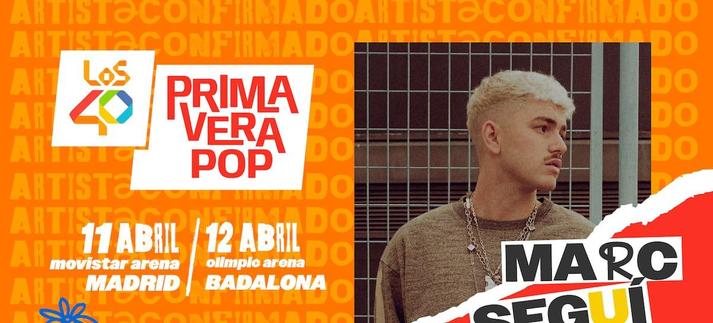 Marc Seguí estará en LOS40 Primavera Pop 2025 / LOS40