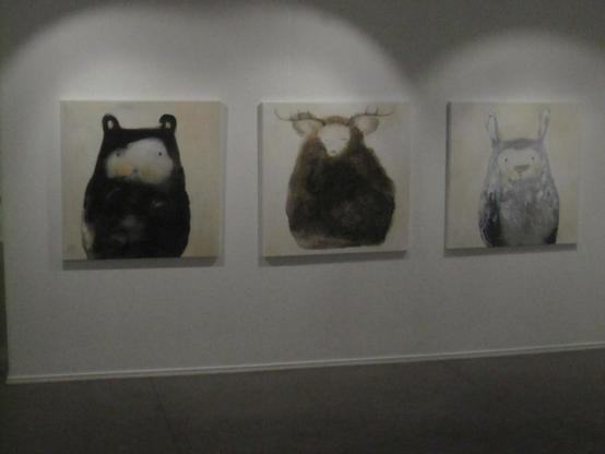 maalauksia omituisista hahmoista, paintings of weird creatures by Hannamari Matikainen
