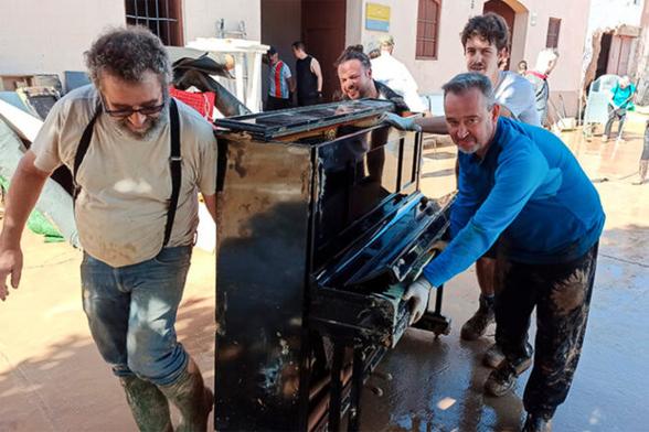 Plus de trois mois après les violentes inondations qui ont ravagé la région de Valence, Sedajazz, à la fois école de jazz et lieu de production, a pu rouvrir ses portes. © Photo La lettre du musicien